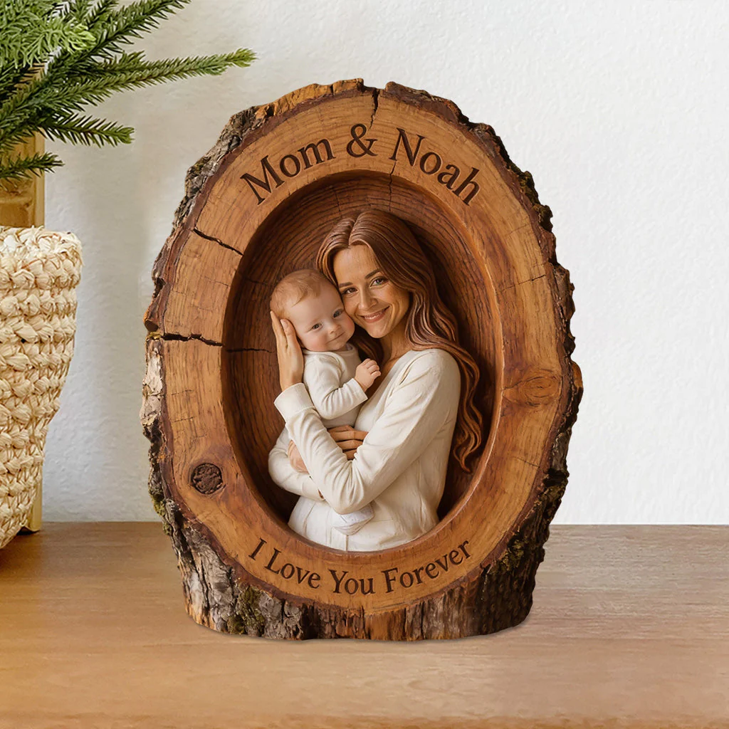 I Love You Forever - Personalized Mother Custom Shaped Acrylic Plaque - Gift For Mom - Image 3