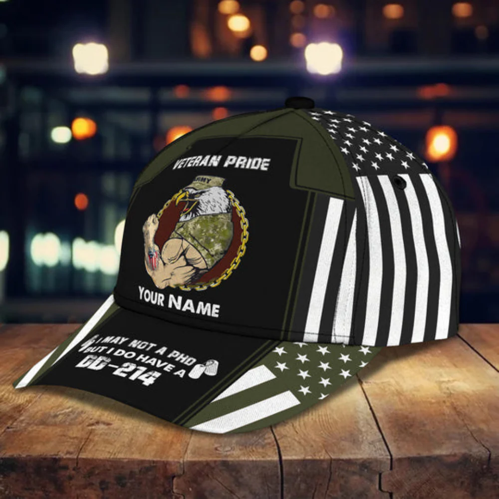 I May Not A PHD But I Do Have A DD-214 - Personalized Classic Cap - Patriotic Gift For Veterans | HN02 - Image 3