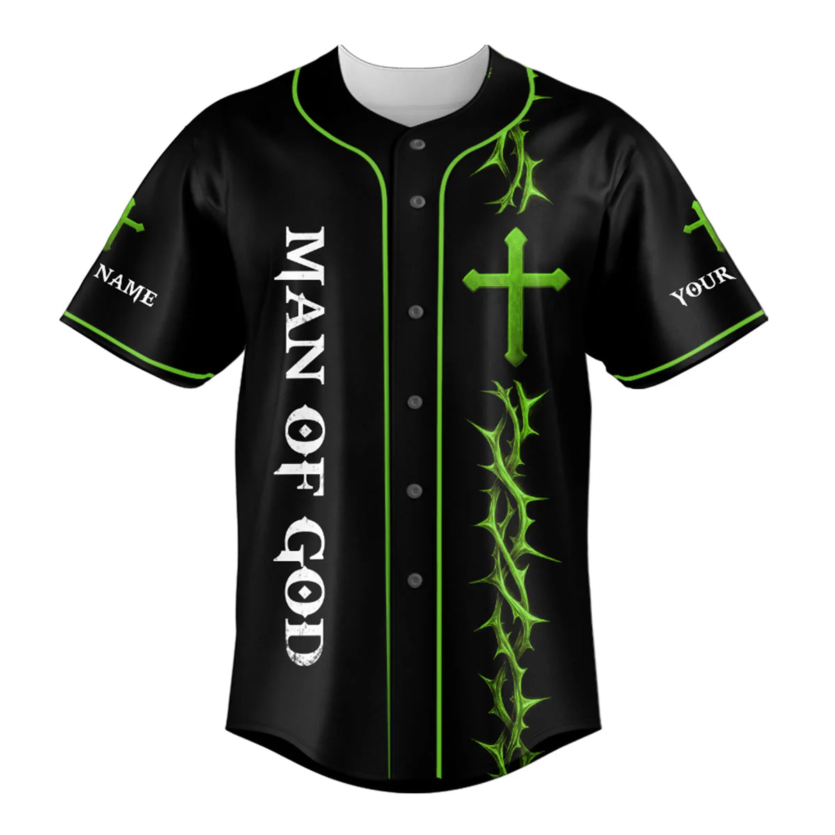I only Kneel for one Man Custom Name Baseball Jersey - Christant Gift For Him - Image 2