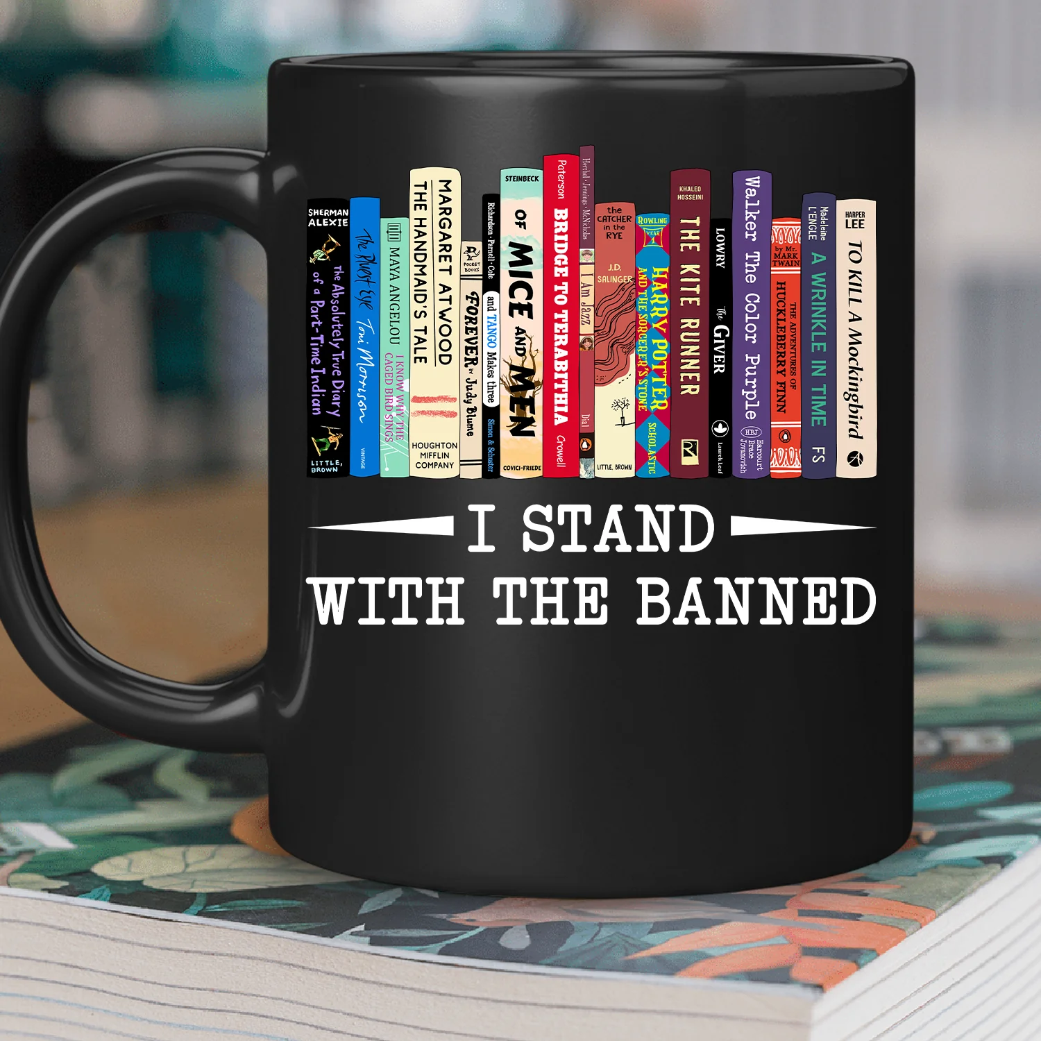 I Stand With The Banned Book Lover Gift Mug - Image 3