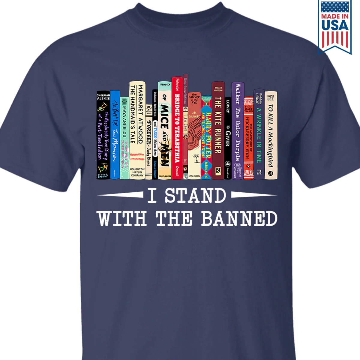 I Stand With The Banned Book Lover Gift T-Shirt - Image 2