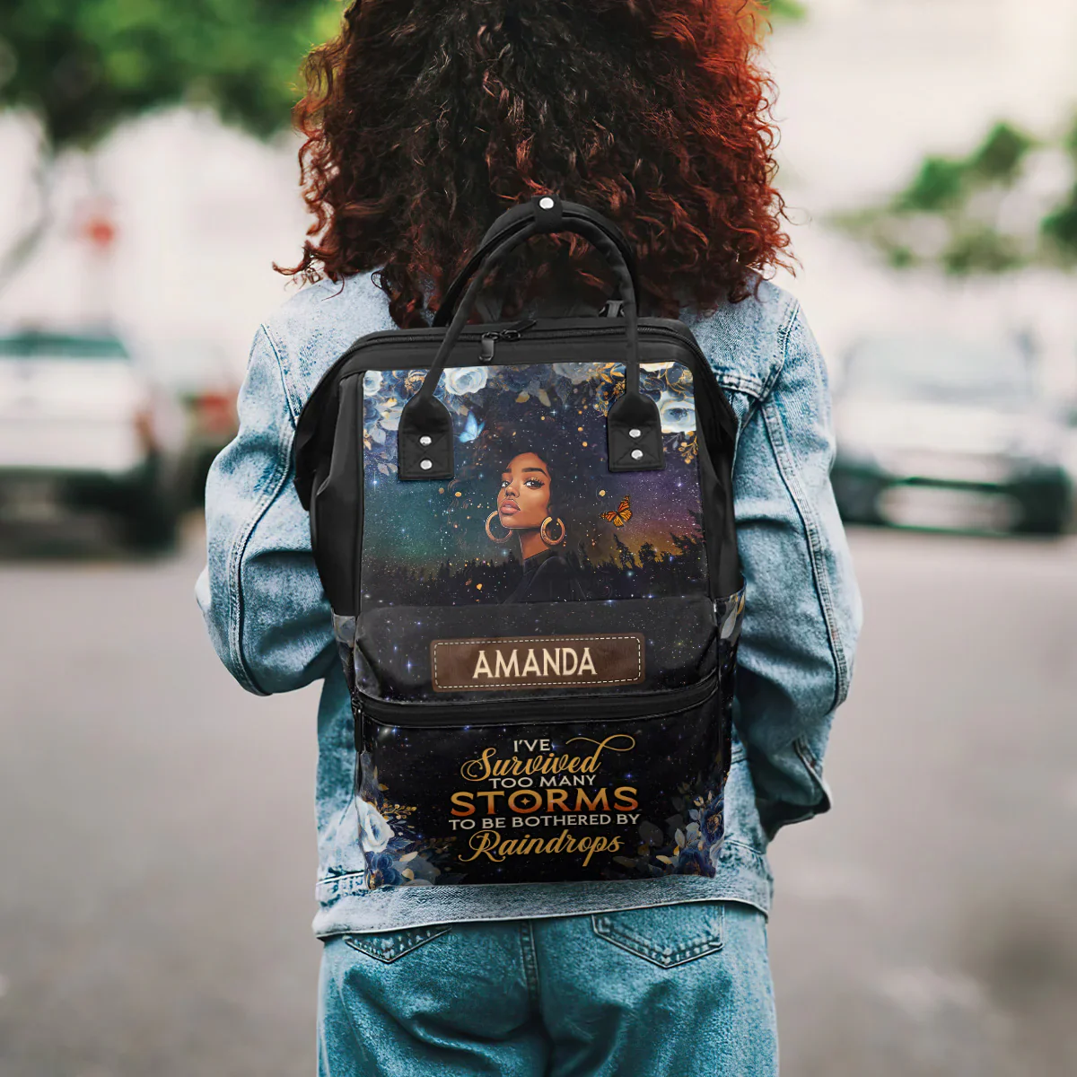 I’ve Survived Too Many Storms - Personalized Duckbilled Backpack - Inspirational Gift For Black Woman - Image 5