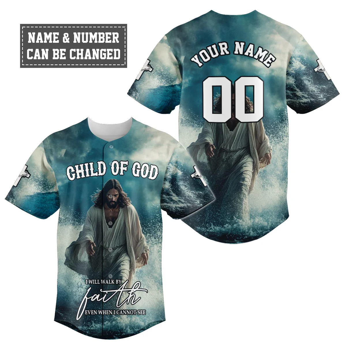 I will Walk by faith even when I cannot see Baseball Jersey Bundle - Image 2