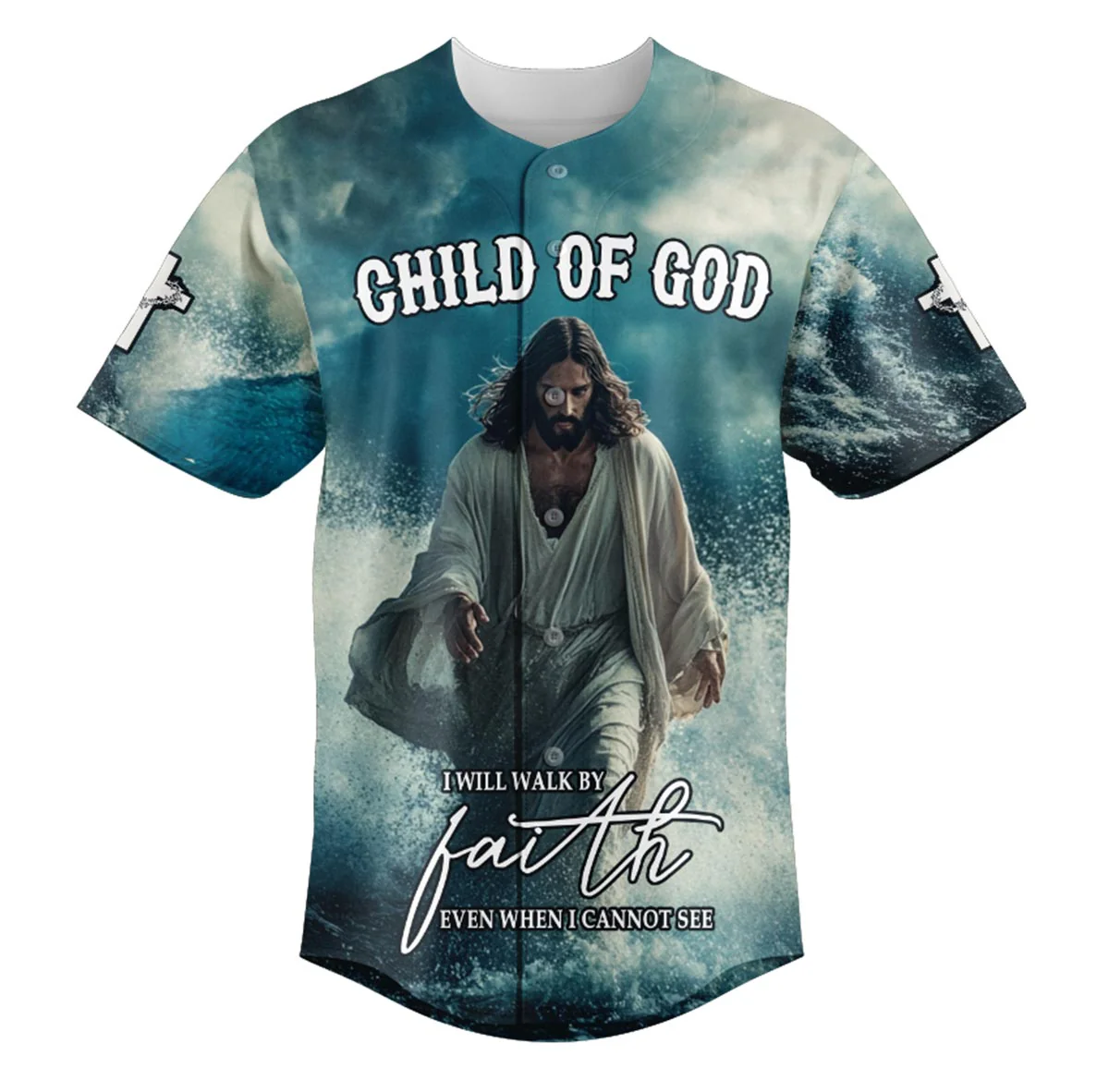 I will Walk by faith even when I cannot see Baseball Jersey Bundle - Image 3
