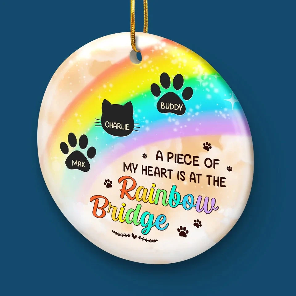 I Wish The Rainbow Bridge Had Visiting Hours - Personalized Ceramic Ornament -  Christmas Gift For Pet Owners, Pet Lovers, Memorial Pets HH01 - Image 4
