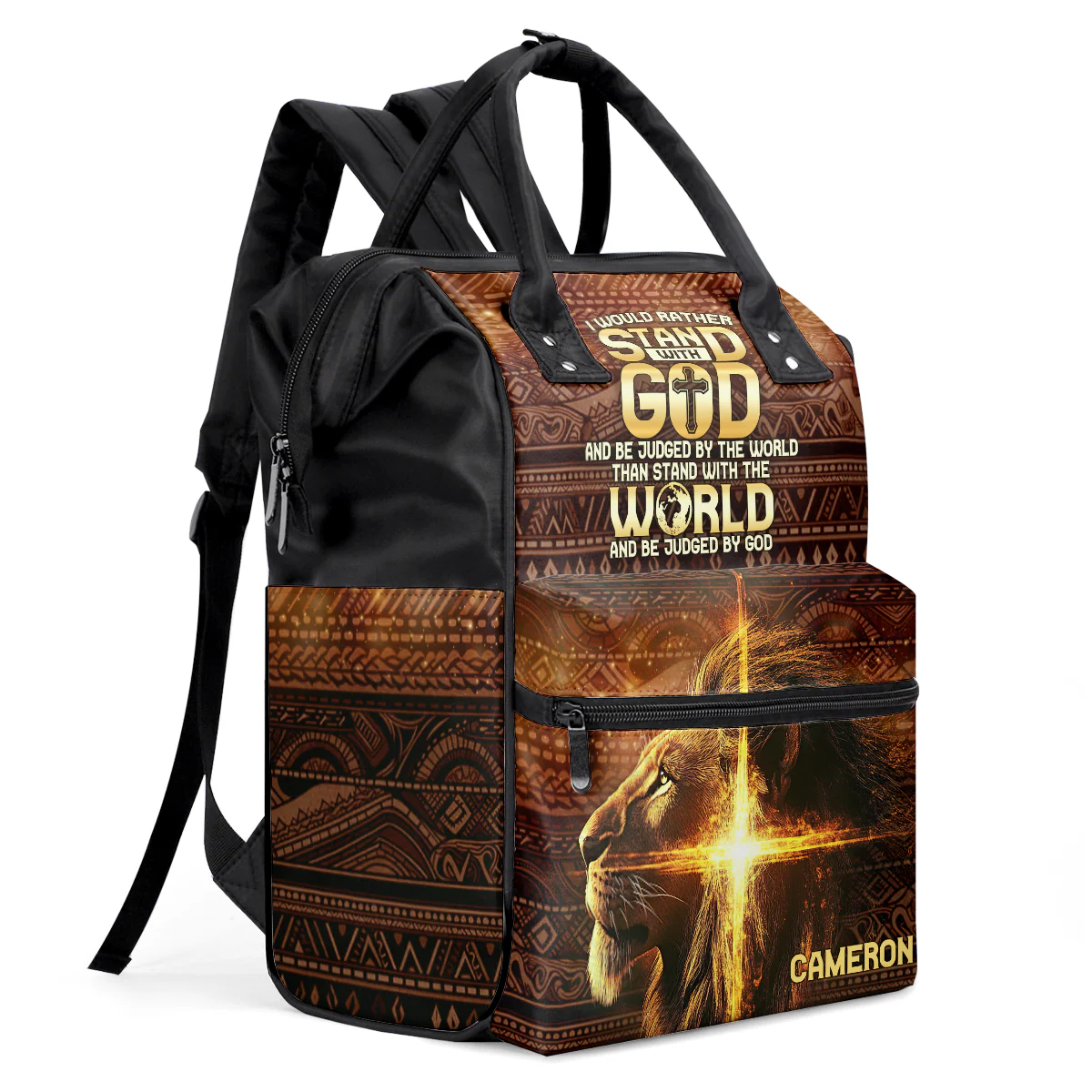 I Would Rather Stand With God - Personalized Duckbilled Backpack - Christian Gift for Him | HH01 - Image 4