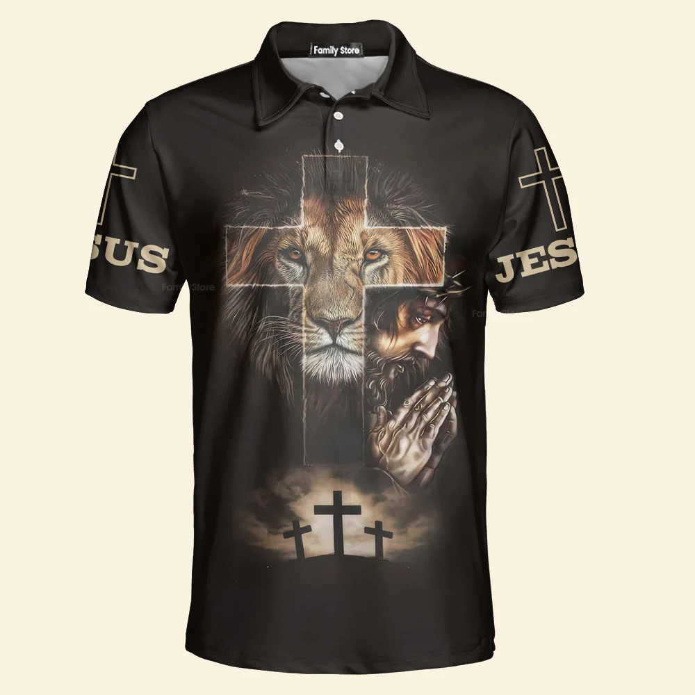I Would Rather Stand With God Polo Shirt For Men - Image 3