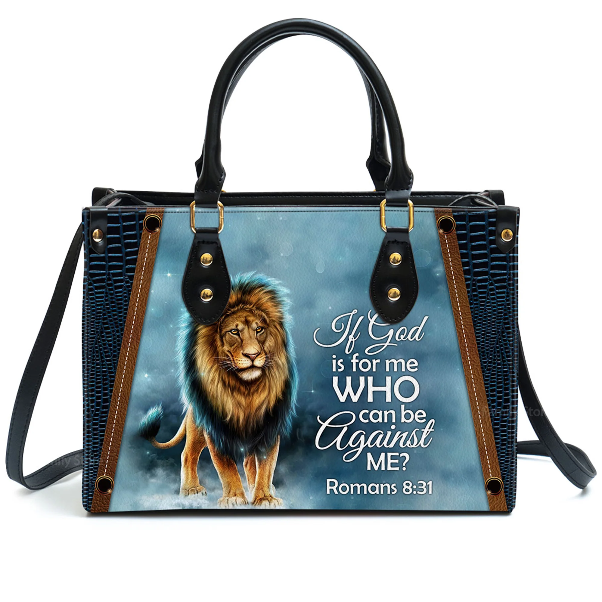 If God Is For Me Who Can Be Against Me - Awesome Personalized Leather Handbag - AT4080703 - Image 2