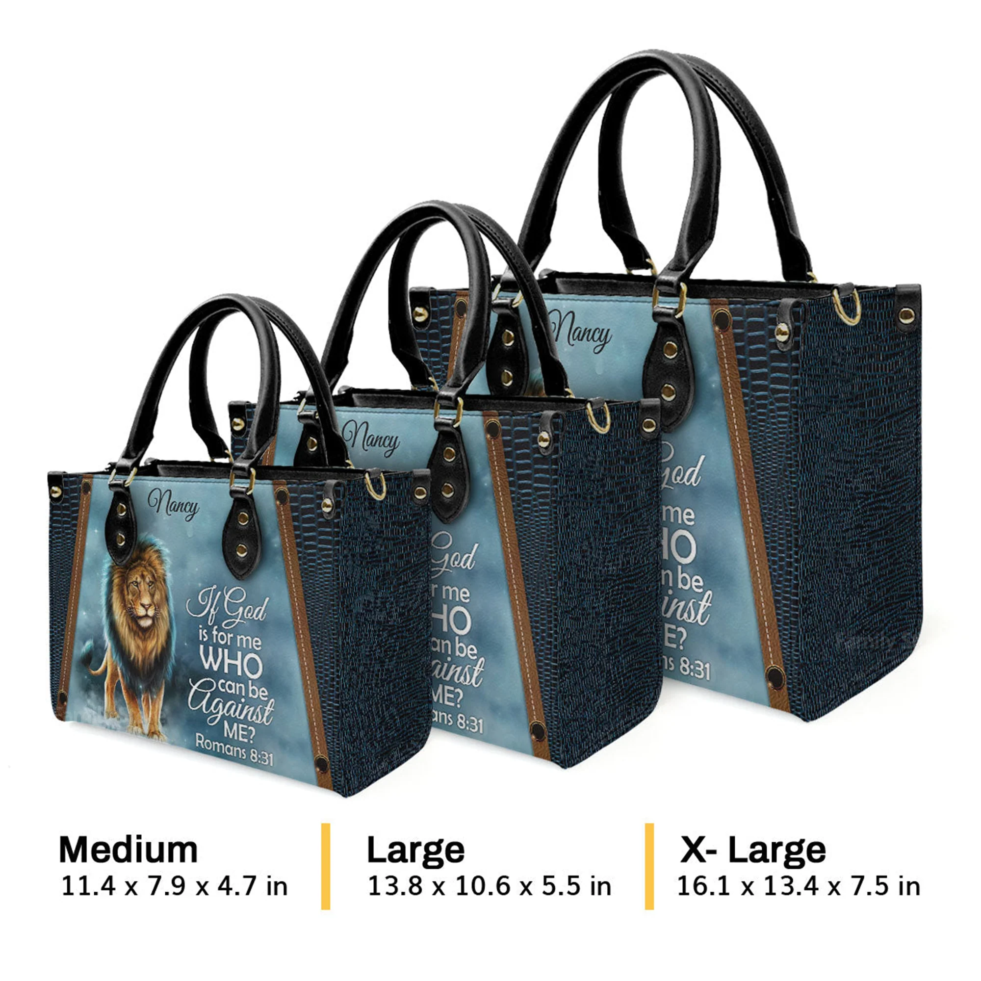 If God Is For Me Who Can Be Against Me - Awesome Personalized Leather Handbag - AT4080703 - Image 4