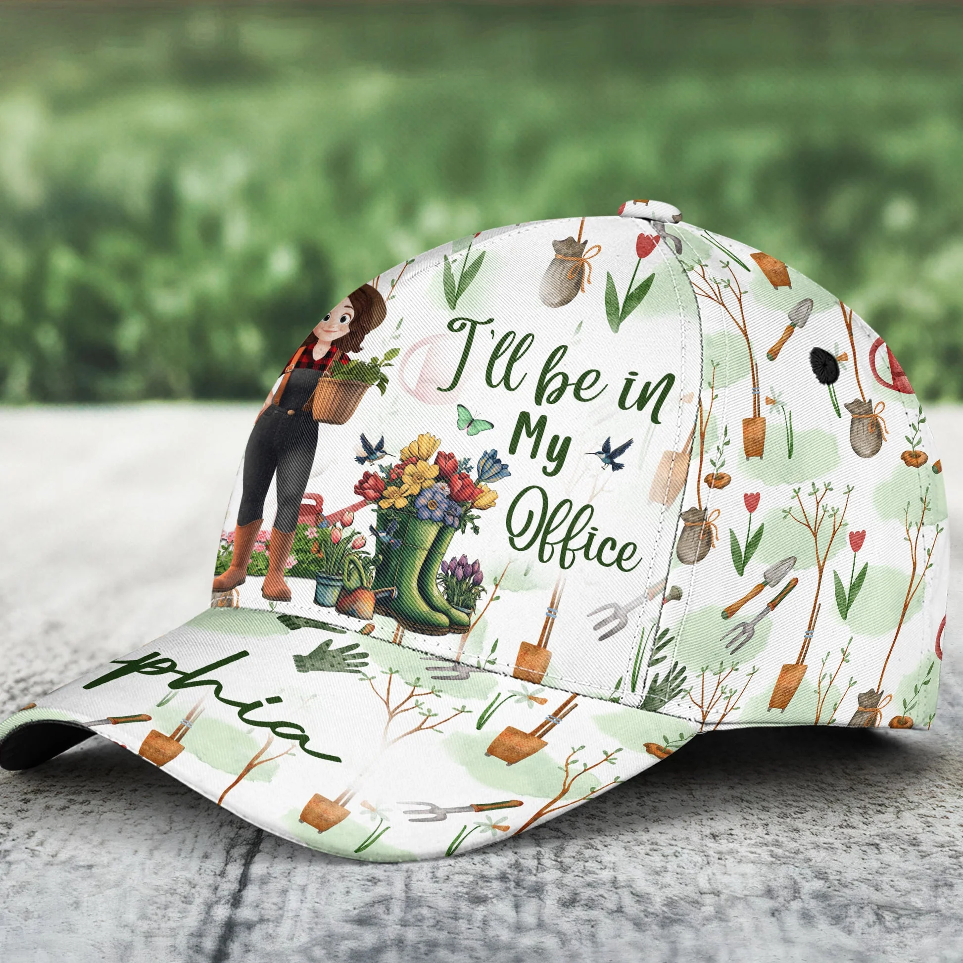 I'll Be In My Office Cartoon Version - Personalized Classic Cap | GR31 PT - Image 2