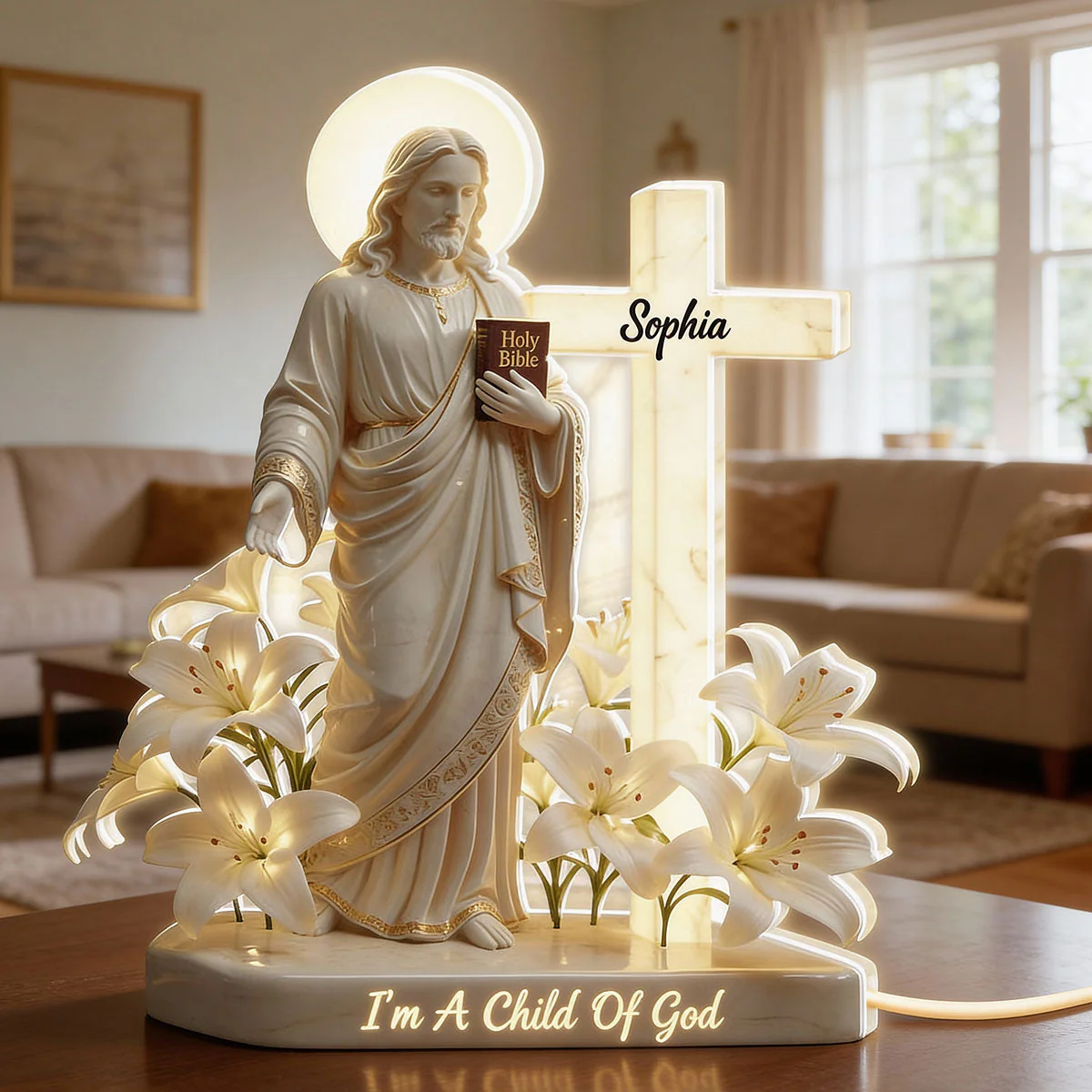 I'm A Child Of God - Personalized Light Box - Christian Gift For Him - Image 2