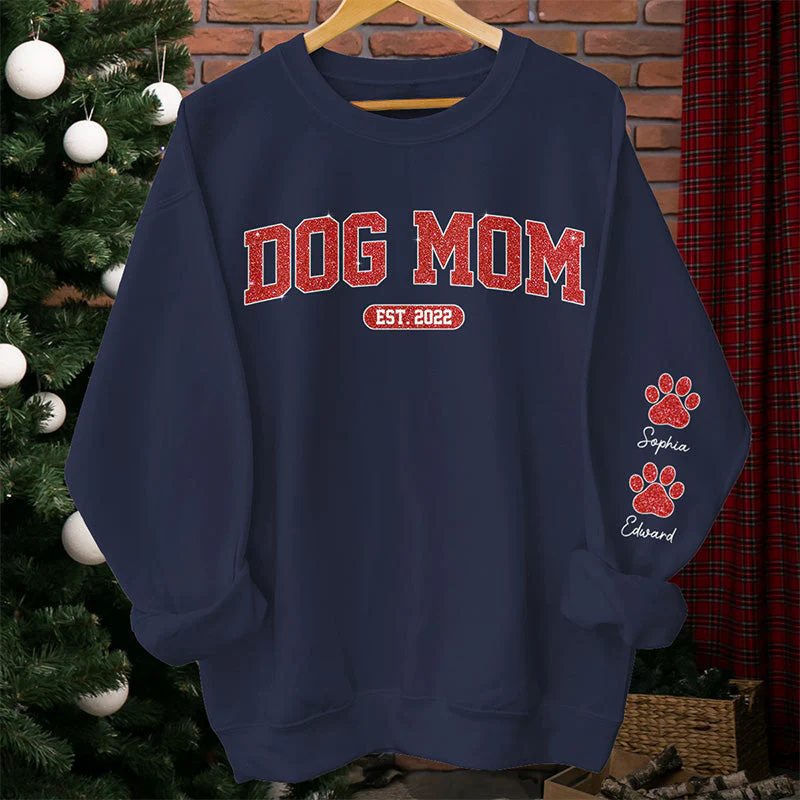 I'm A Cool Dog Mama - Personalized Sweatshirt With Design On Sleeve - Gift For Pet Owners, Pet Lovers , Cat Lovers, Dog Lovers | Custom Sleeve NH96 - Image 4