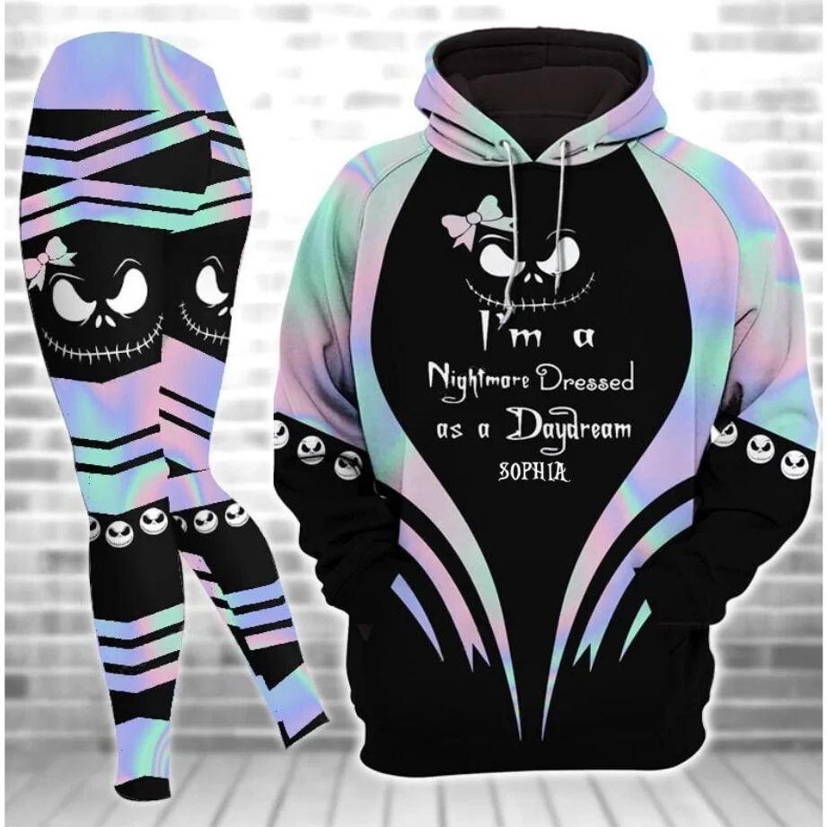 I'm A Nightmare Dressed As A Daydream (Ver 2) - Personalized Hoodie And Leggings - Halloween & Christmas Gift For Spooky Fan HH01 - Image 2