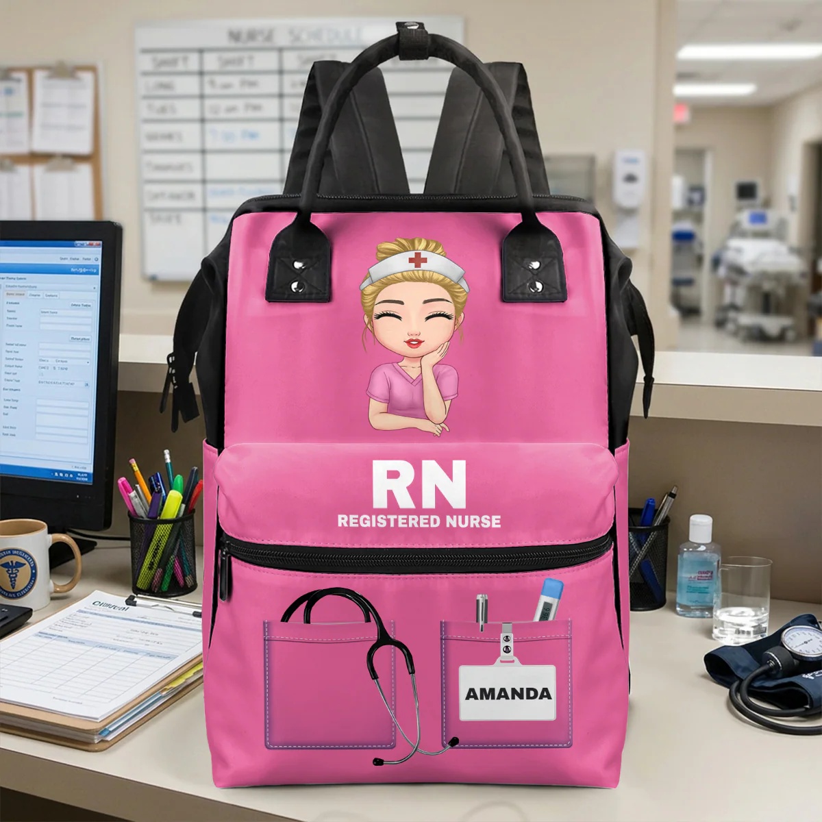 I'm A Nurse - Personalized Duckbilled Backpack - Gift For Nurse