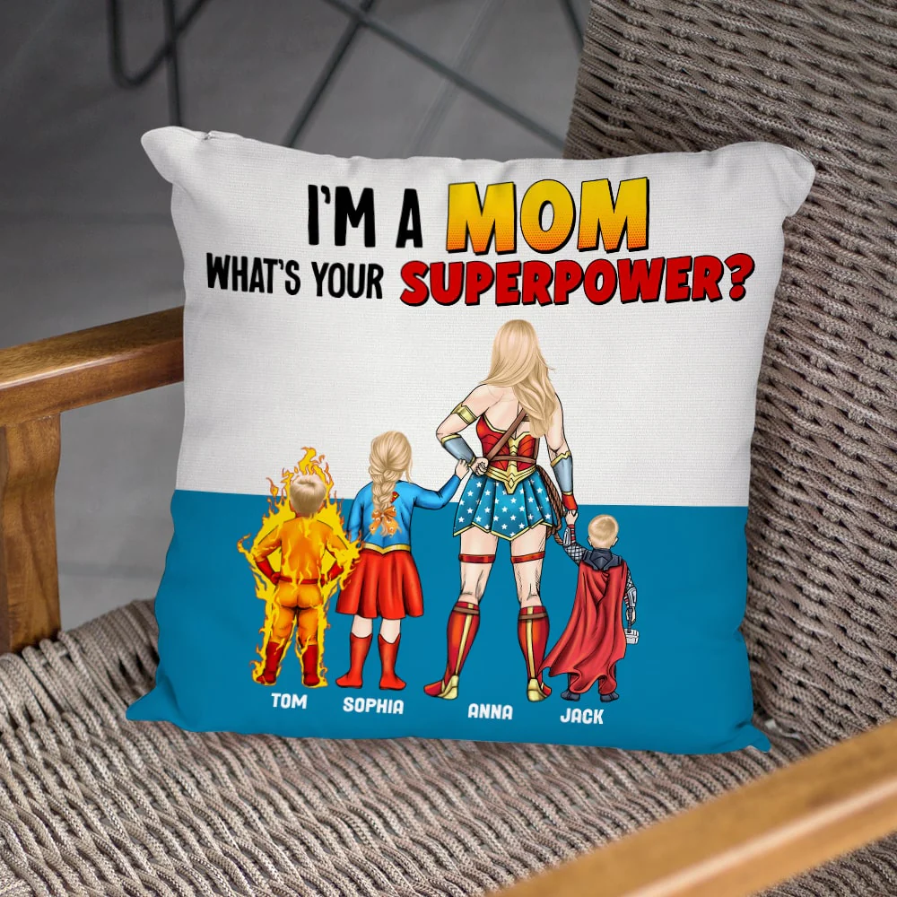 I'm A Super Hero Mom - Personalized Pillow- Gift For Mom, Mother's Day  - CL02 NA94 - Image 2