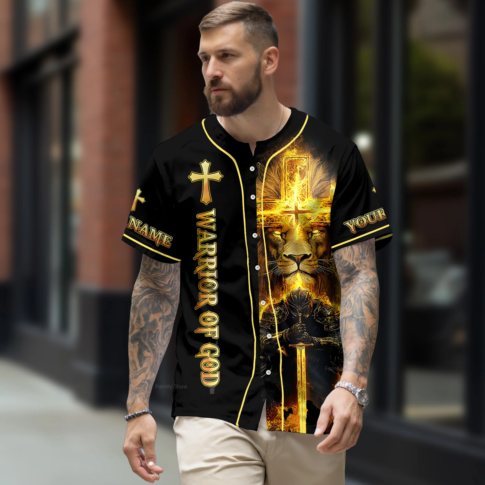 I'm A Warrior Of God Custom Name Baseball Jersey - Christant Gift For Him - Image 2