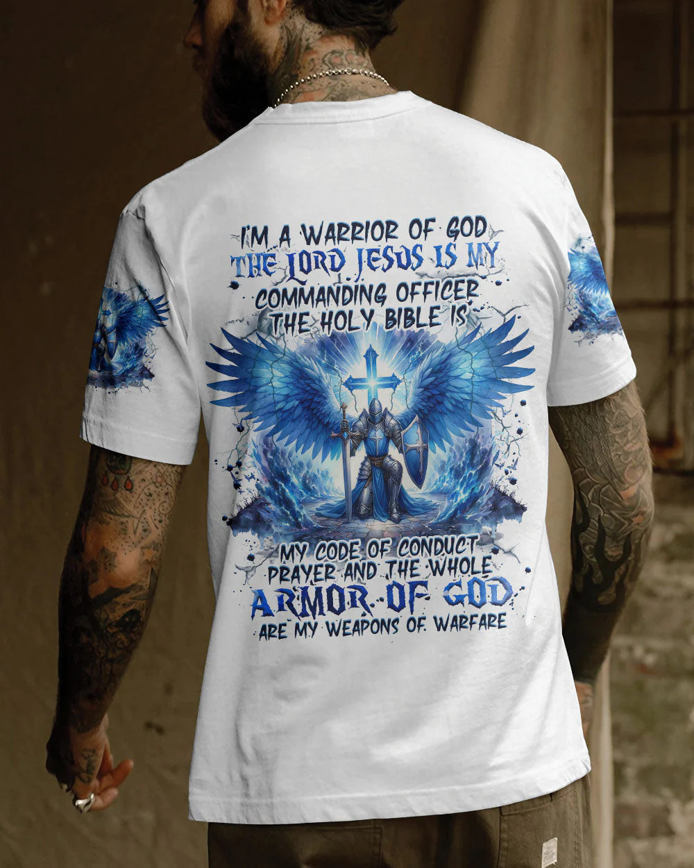 I'm A Warrior Of God Men's All Over Print Shirt - Tlnz0703242 - Image 2