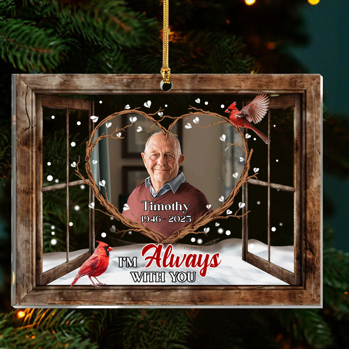 I'm Always With You - Personalized 1-Layer Acrylic Ornament HL128 - Image 3