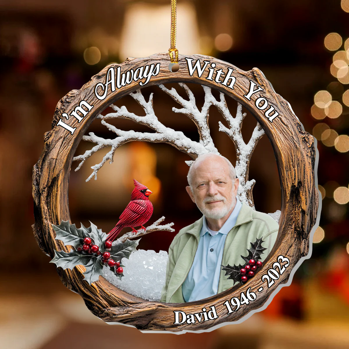I'm Always With You - Personalized Acrylic Ornament TD118 - Image 3