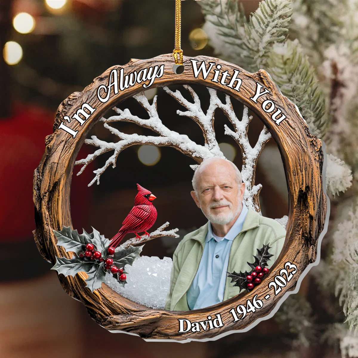 I'm Always With You - Personalized Acrylic Ornament TD118 - Image 4
