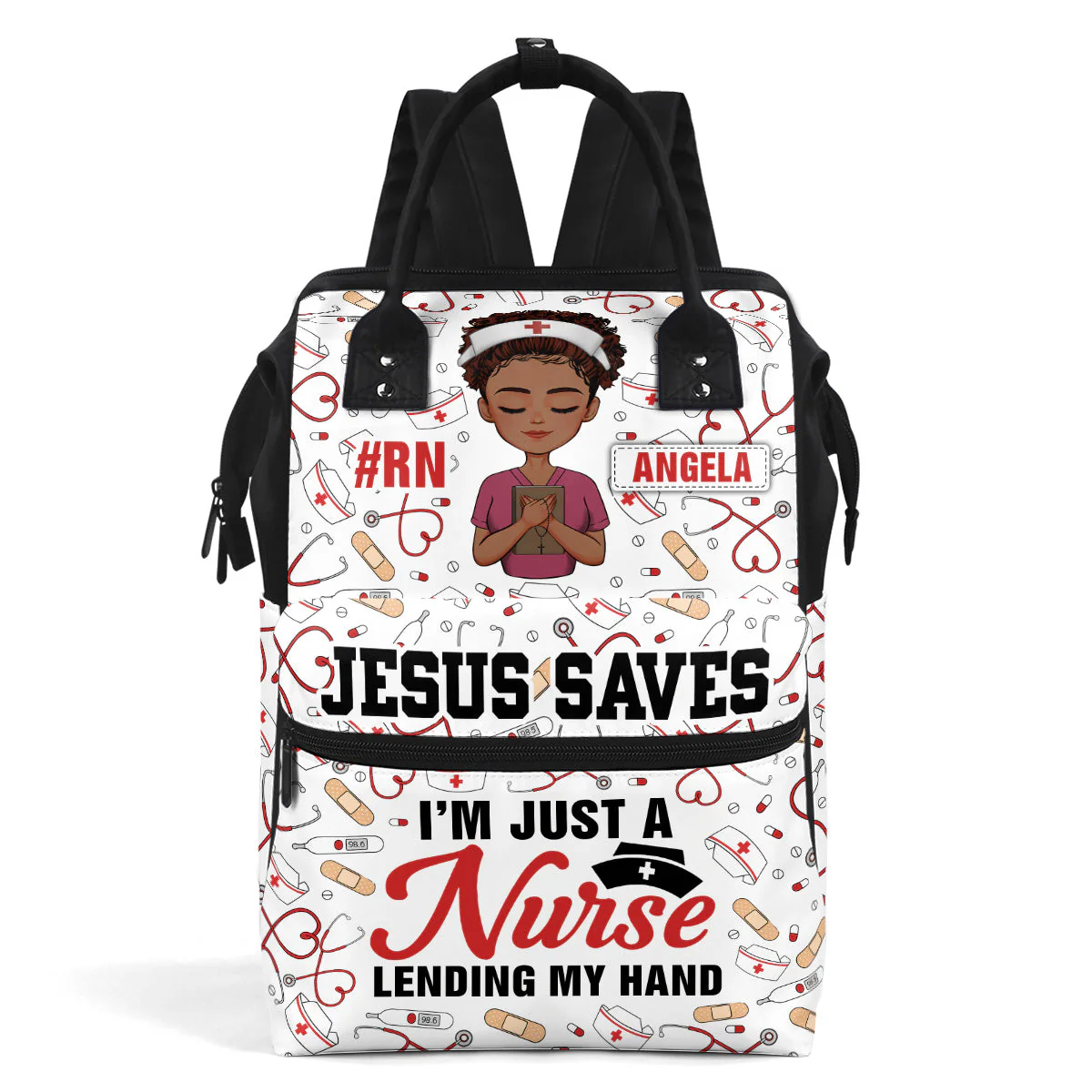 I’m Just A Nurse Lending My Hand - Personalized Duckbilled Backpack - Gift For Nurse HN02
