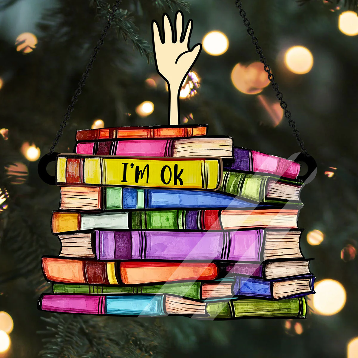 I'm OK - Personalized Window Hanging Suncatcher - Image 5