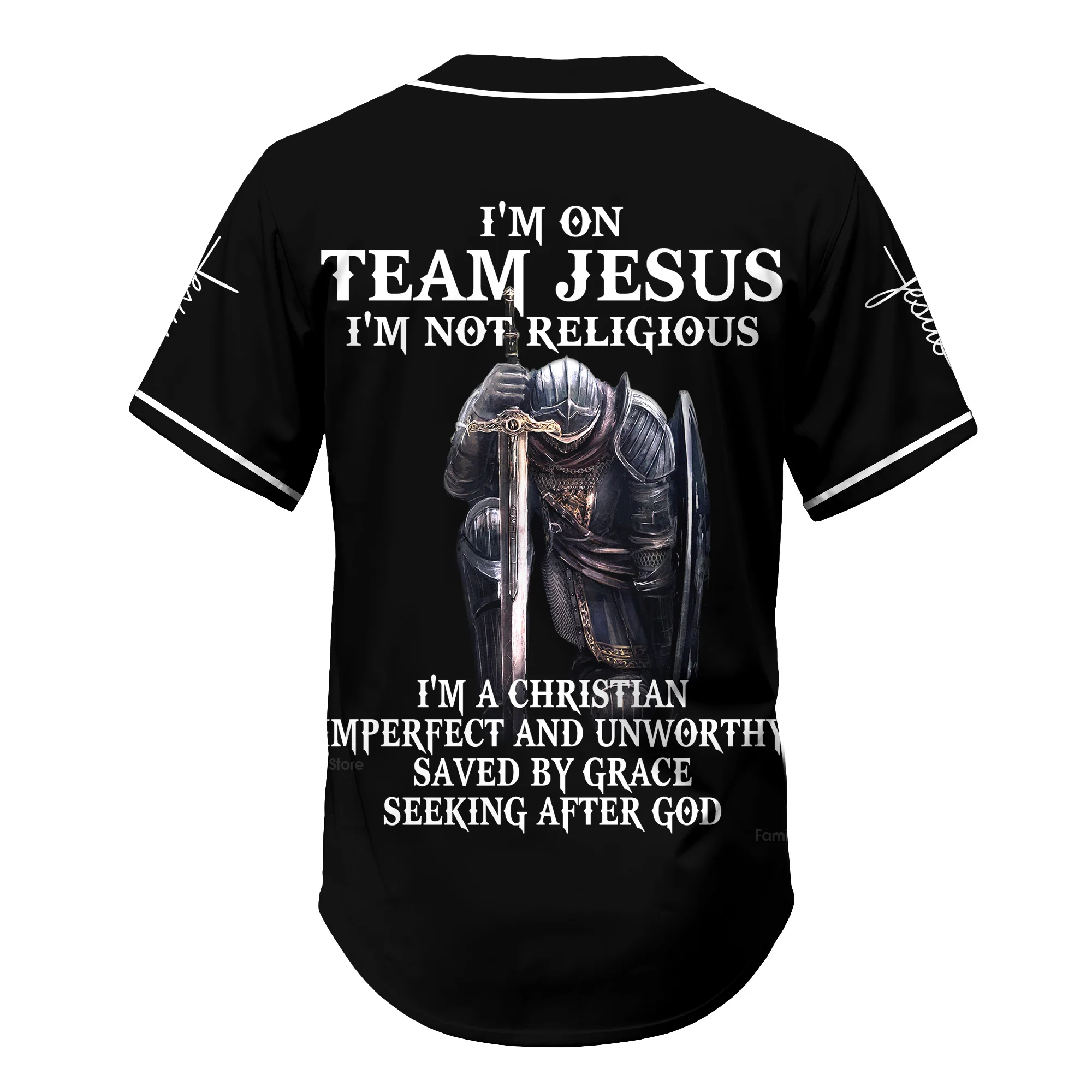 I'm On Team Jesus Baseball Tee Jersey Shirts 3D Printed - PN303010Td - Image 7