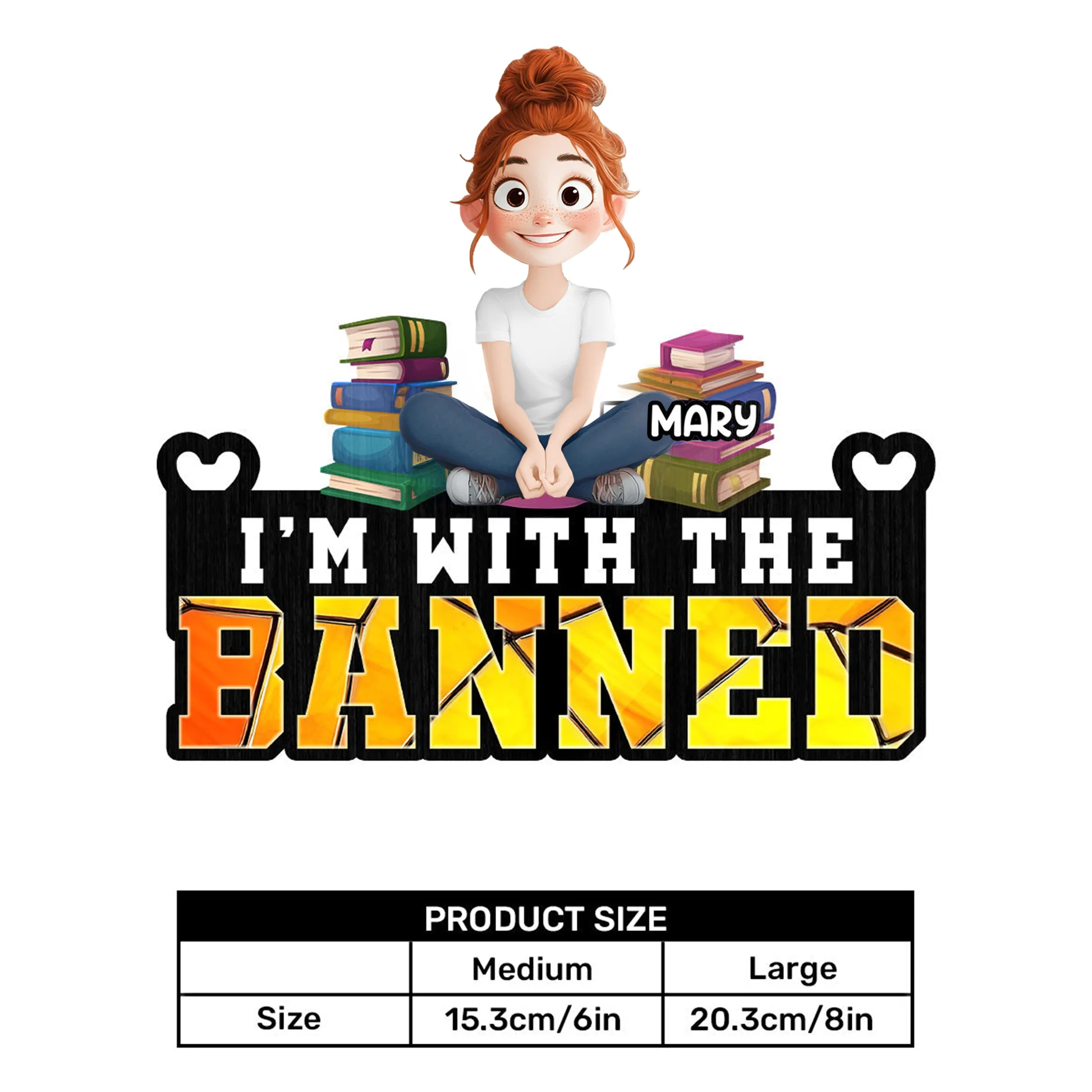 I'm With The Banned - Personalized Window Hanging Suncatcher | CLP15.Ver1 - Image 6