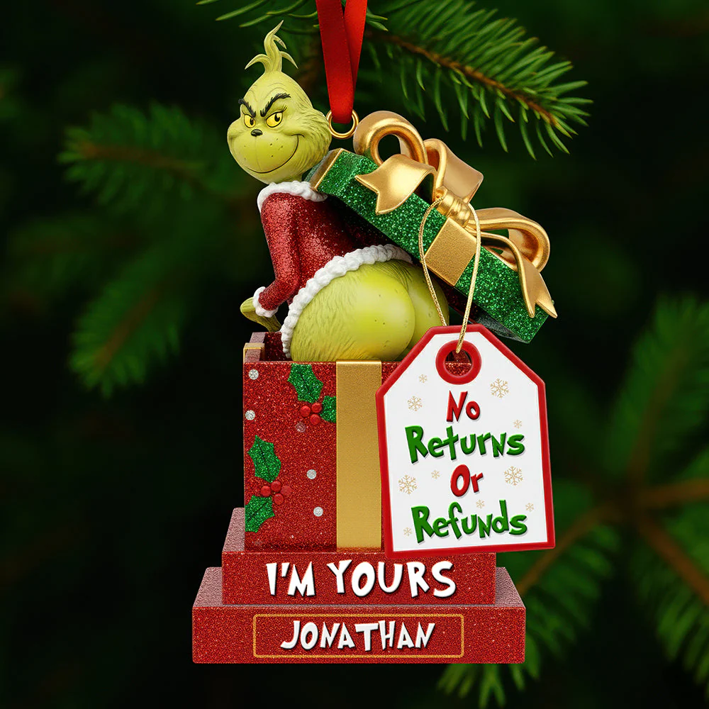 I'm Yours No Returns And Refunds - Personalized Acrylic Ornament - Gift For Couples NL122 - Image 2