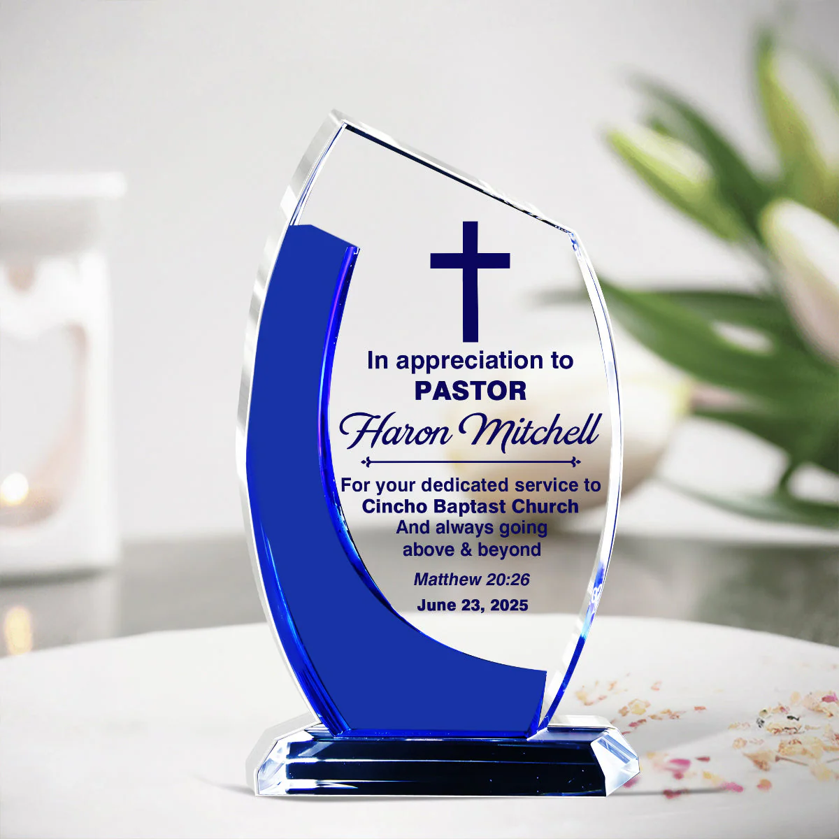In Appreciation To Pastor - Personalized Acrylic Plaque TD118 - Image 2