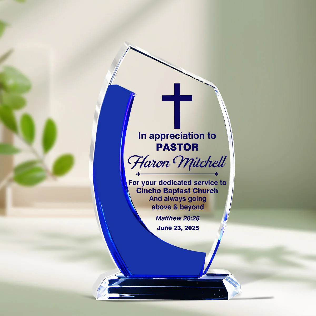 In Appreciation To Pastor - Personalized Acrylic Plaque TD118 - Image 3