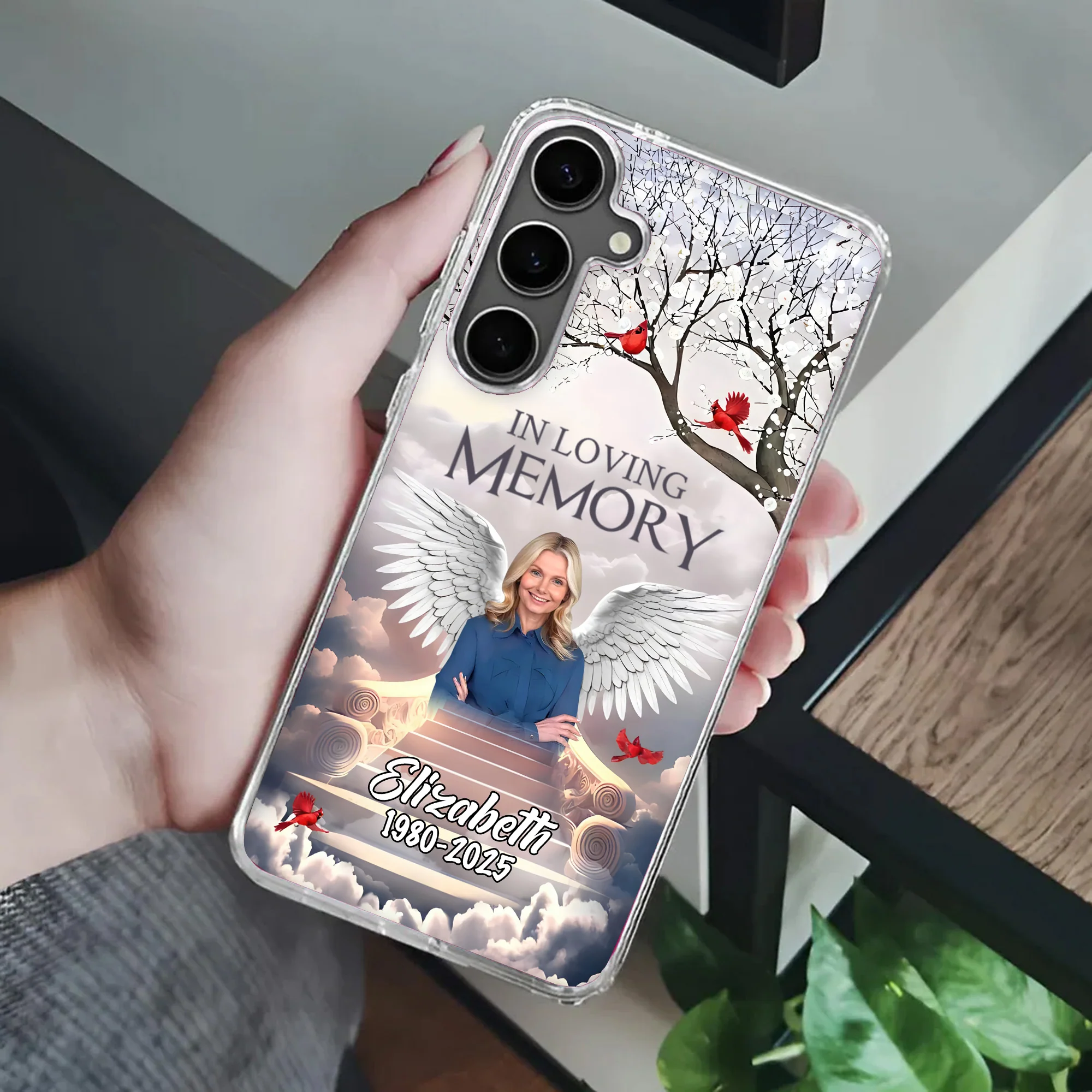 In Loving Memory - Personalized Phone Case - Memorial Gift TD118 - Image 4
