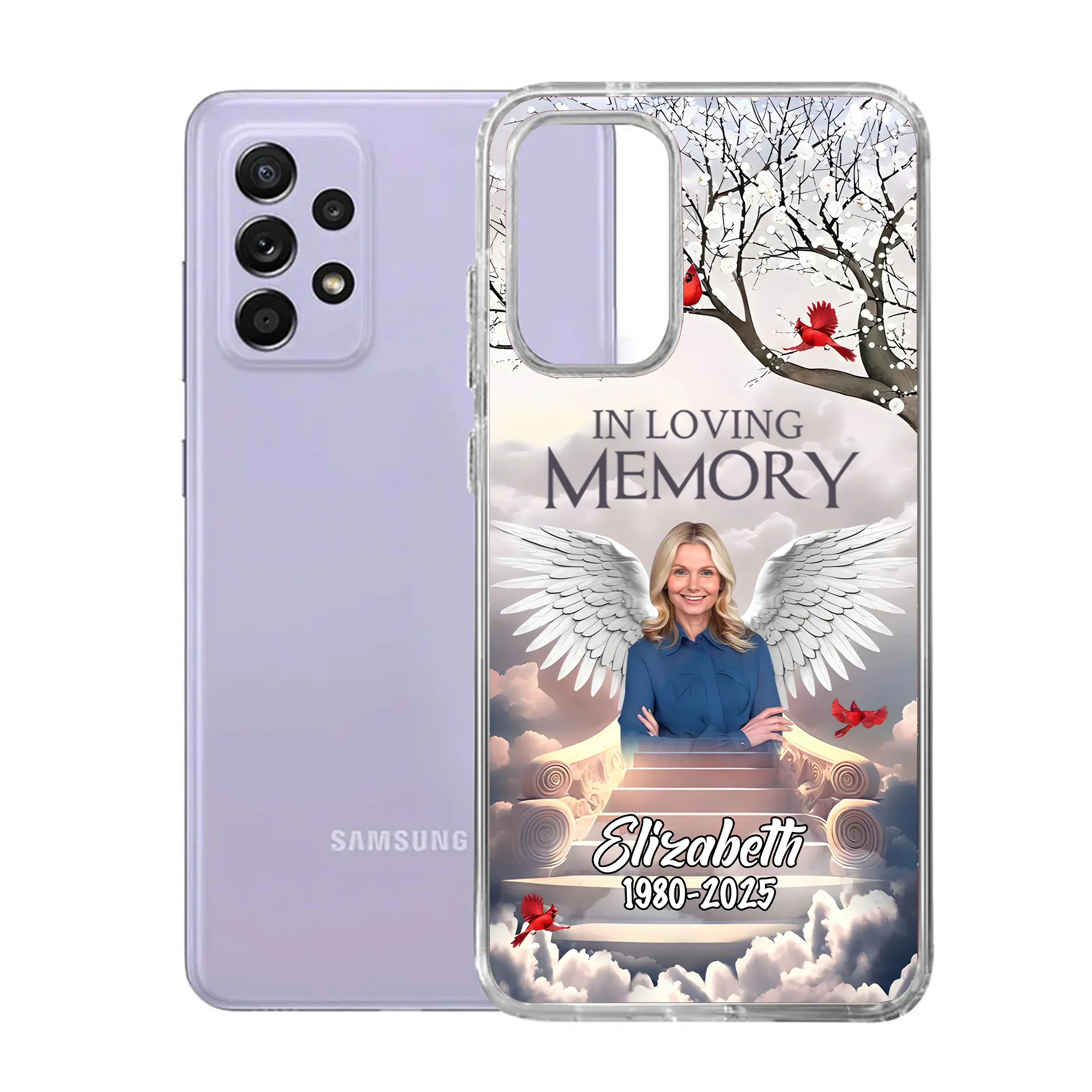 In Loving Memory - Personalized Phone Case - Memorial Gift TD118 - Image 6