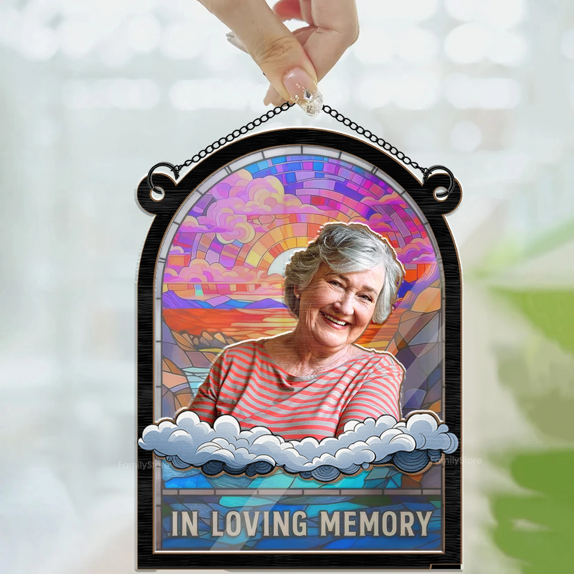 In Loving Memory You Are An Important Part In My Heart - Memorial Gift - Personalized Window Hanging Window Hanging Suncatcher Ornament - NA94 - Image 3