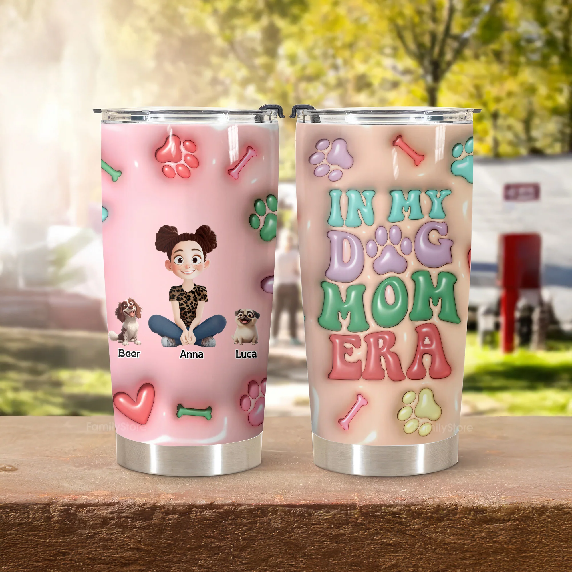 In My Dog Mom Era 3D Inflated Effect Cartoon Dog - Personalized Tumbler Cup - Gift for Pet Owners, Pet Lovers, Dog Mom | CLP15 NH96 - Image 4