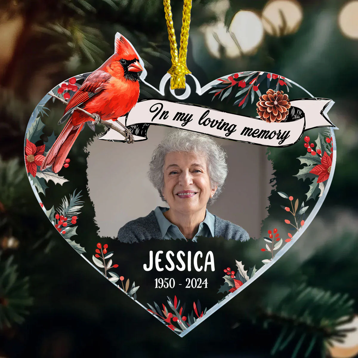 In My Loving Memory - Personalized Acrylic Ornament - Image 2