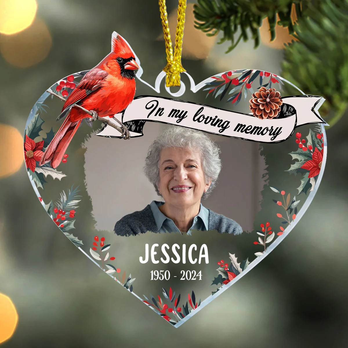 In My Loving Memory - Personalized Acrylic Ornament - Image 3