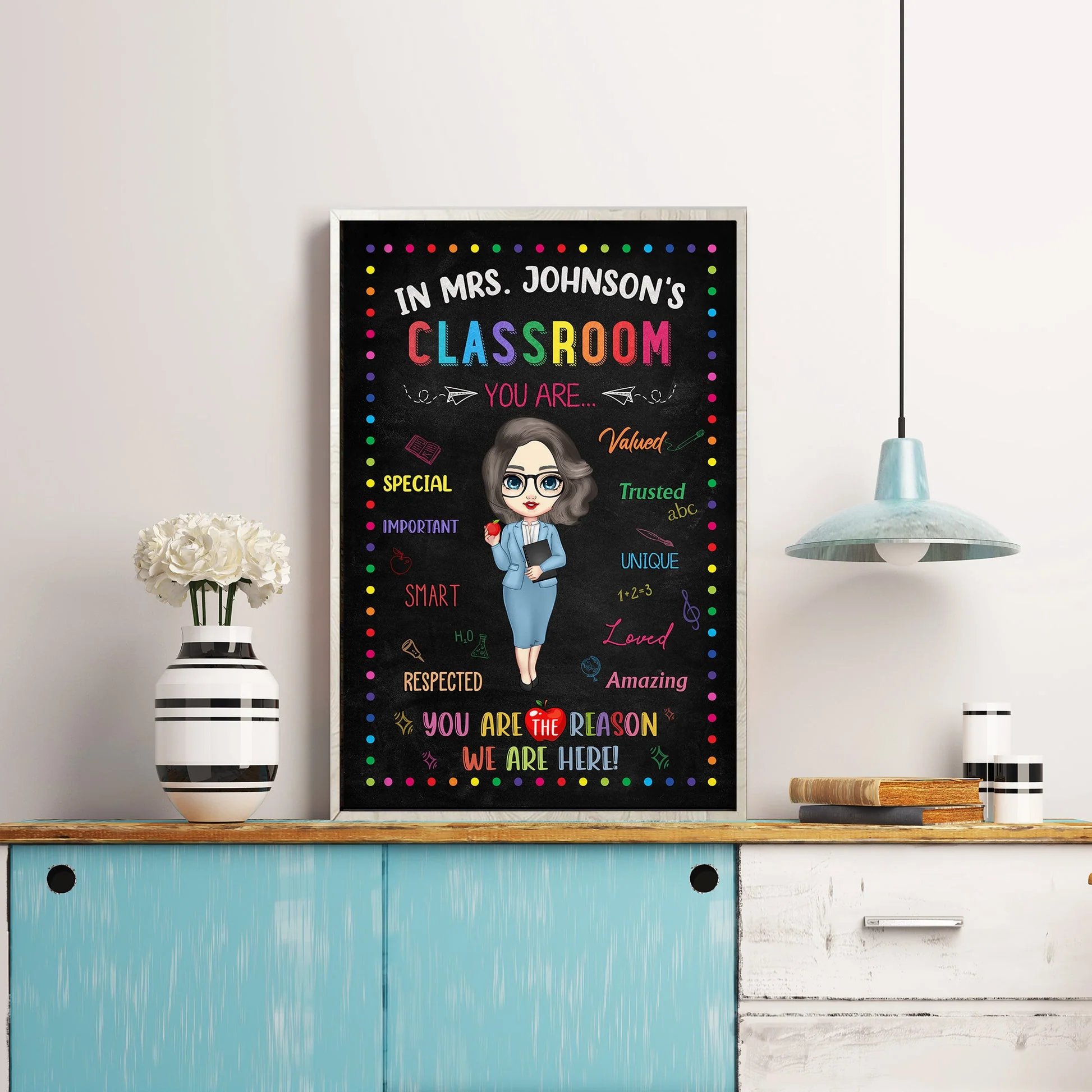 In This Classroom You Are - Personalized Poster Teacher, Classroom Decor | CLTC01 - Image 2
