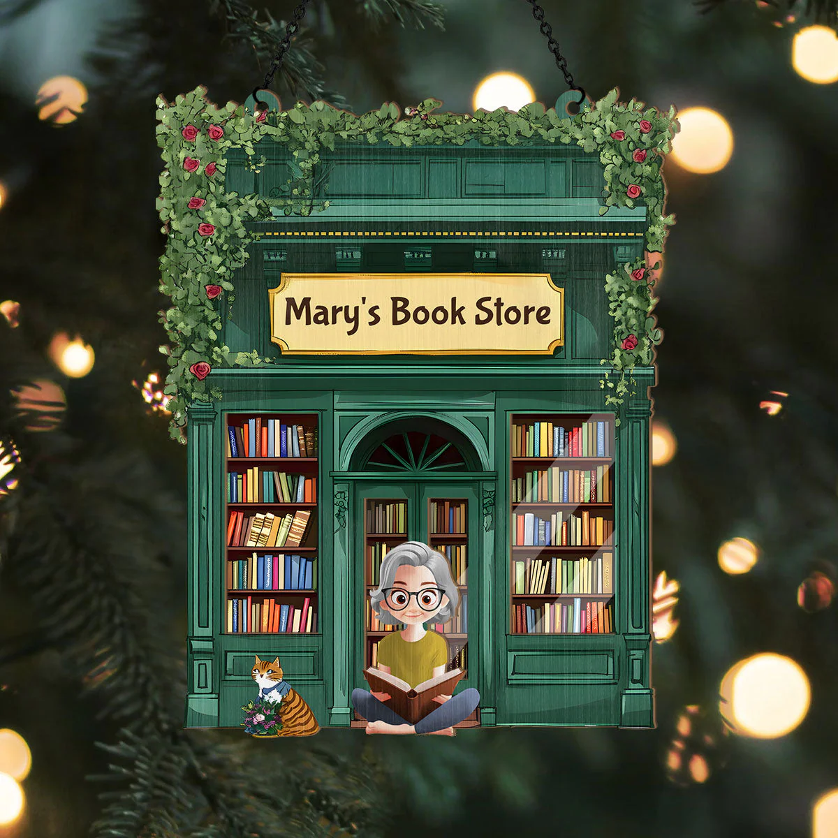 Into The Bookstore I Go To Lose Myself And Find My Soul - Personalized Window Hanging Suncatcher  | CLB2 - Image 5