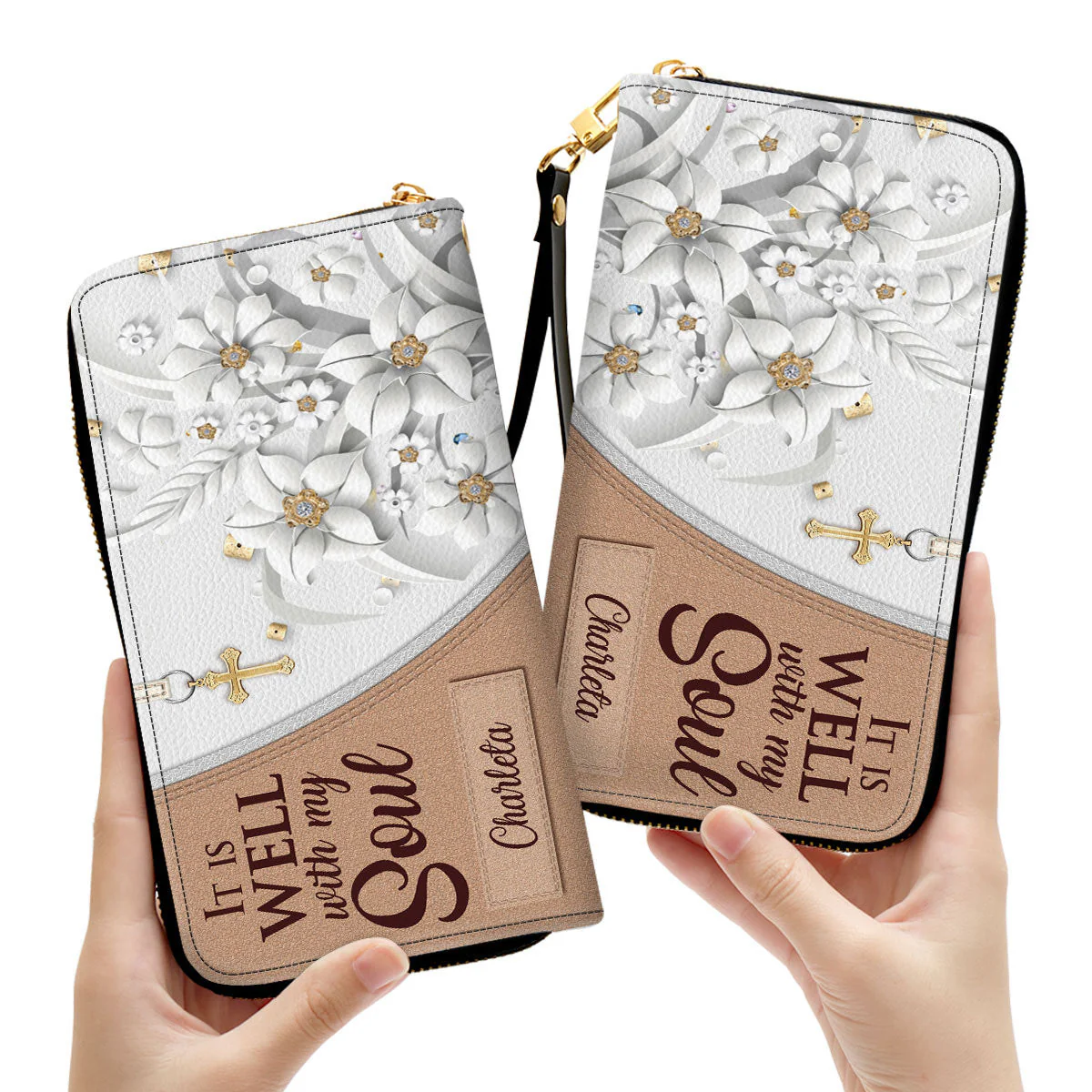 It Is Well With My Soul - Thoughtful Gift For Christians - Personalized Leather Long Wallets - AT4080720 - Image 3
