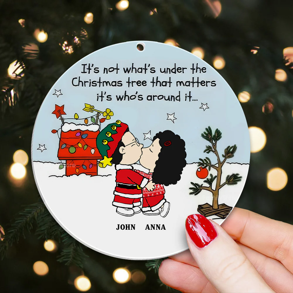 It's Not What's Under The Christmas Tree Peanut - Personalized Acrylic Ornament - Gift For Couple, Husband Wife - CL45 NH96 - Image 2