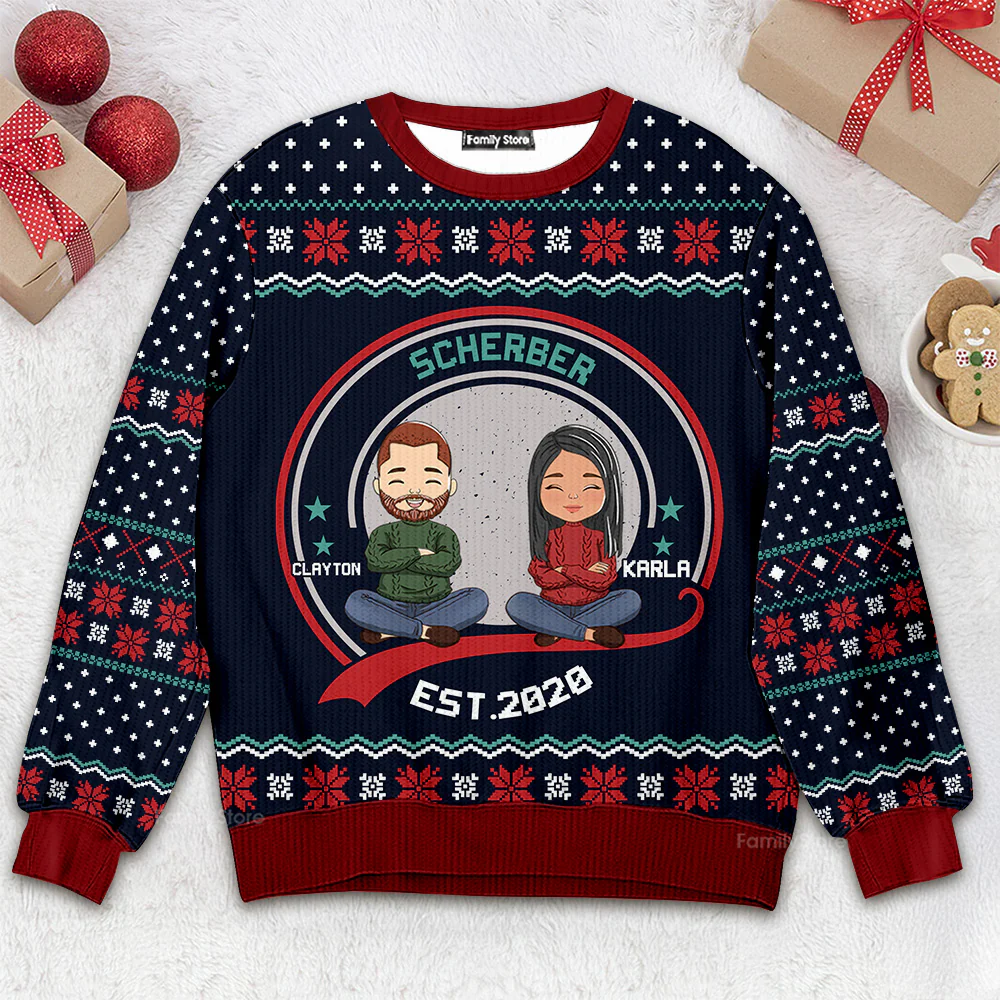 It's Time We Stay Together - Personalized Ugly Sweatshirt - Gift For Couple, Husband Wife, Anniversary CL35 NA94