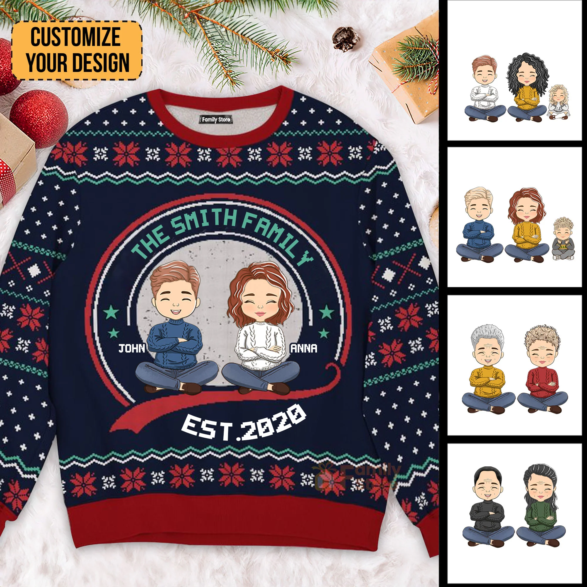 It's Time We Stay Together - Personalized Ugly Sweatshirt - Gift For Couple, Husband Wife, Anniversary CL35 NA94 - Image 5
