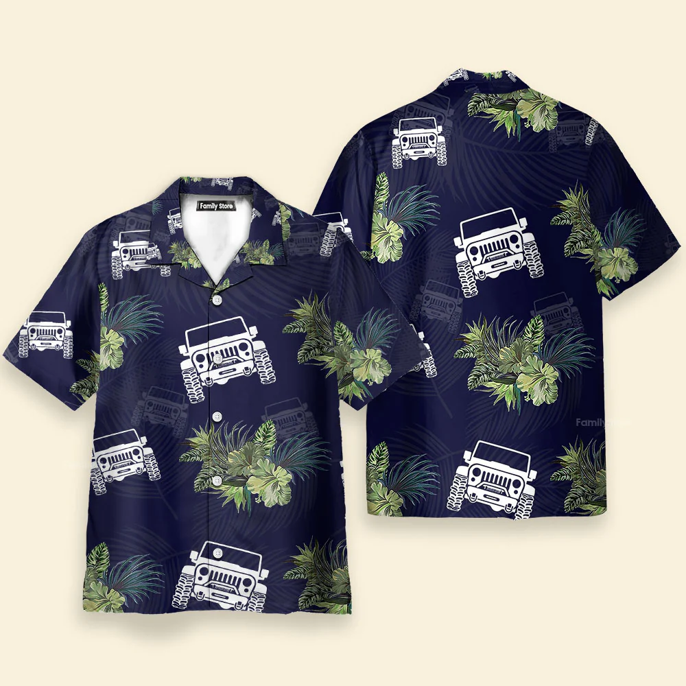 Jeep Lover Tropical Leaf - Hawaiian Shirt For Men And Women - Image 4