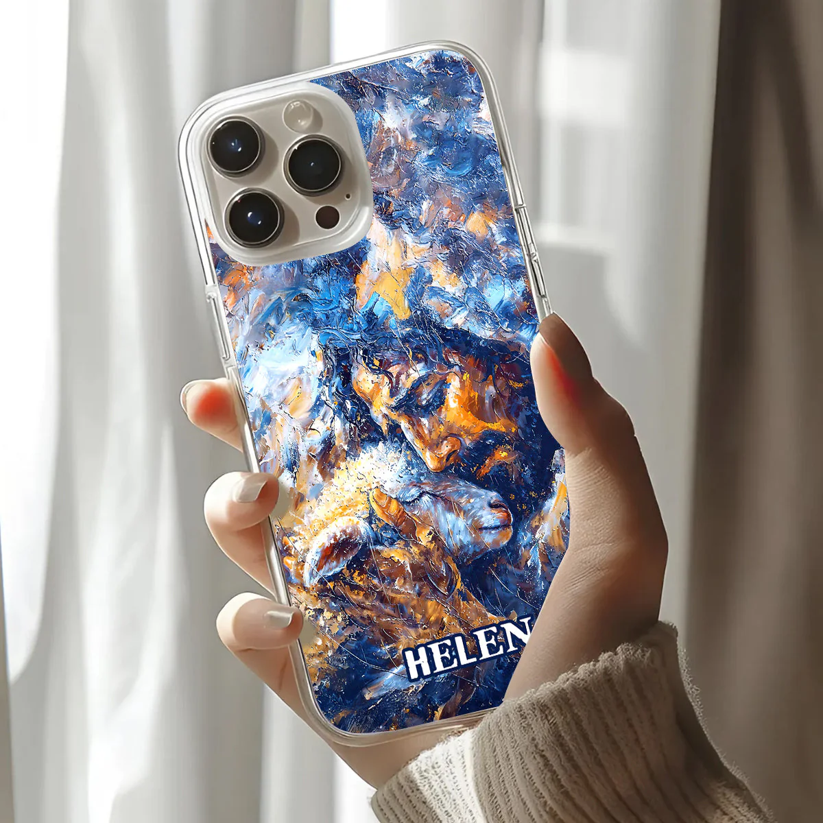 Jesus And Lost Lamb - Personalized Phone Case TD118 - Image 3