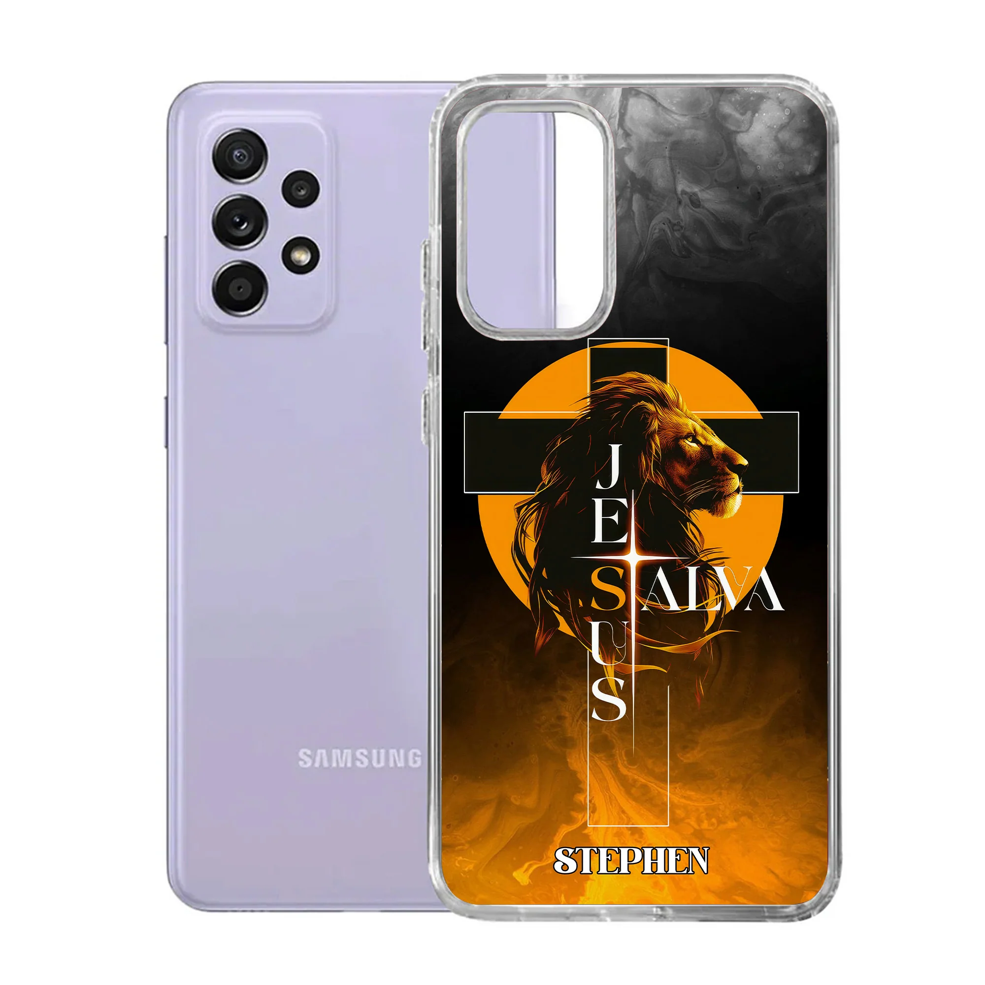 Jesus And Salva - Personalized Phone Case - Gift For Him TD118 - Image 6