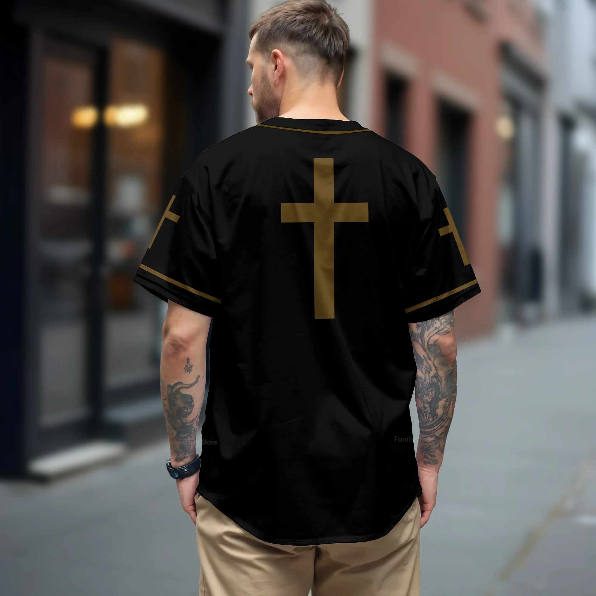 Way Maker Miracle Worker Promise Keeper Light in The Darkness -  Baseball Jersey - Christant Gift For Him for God, Jesus, Christian - Image 3