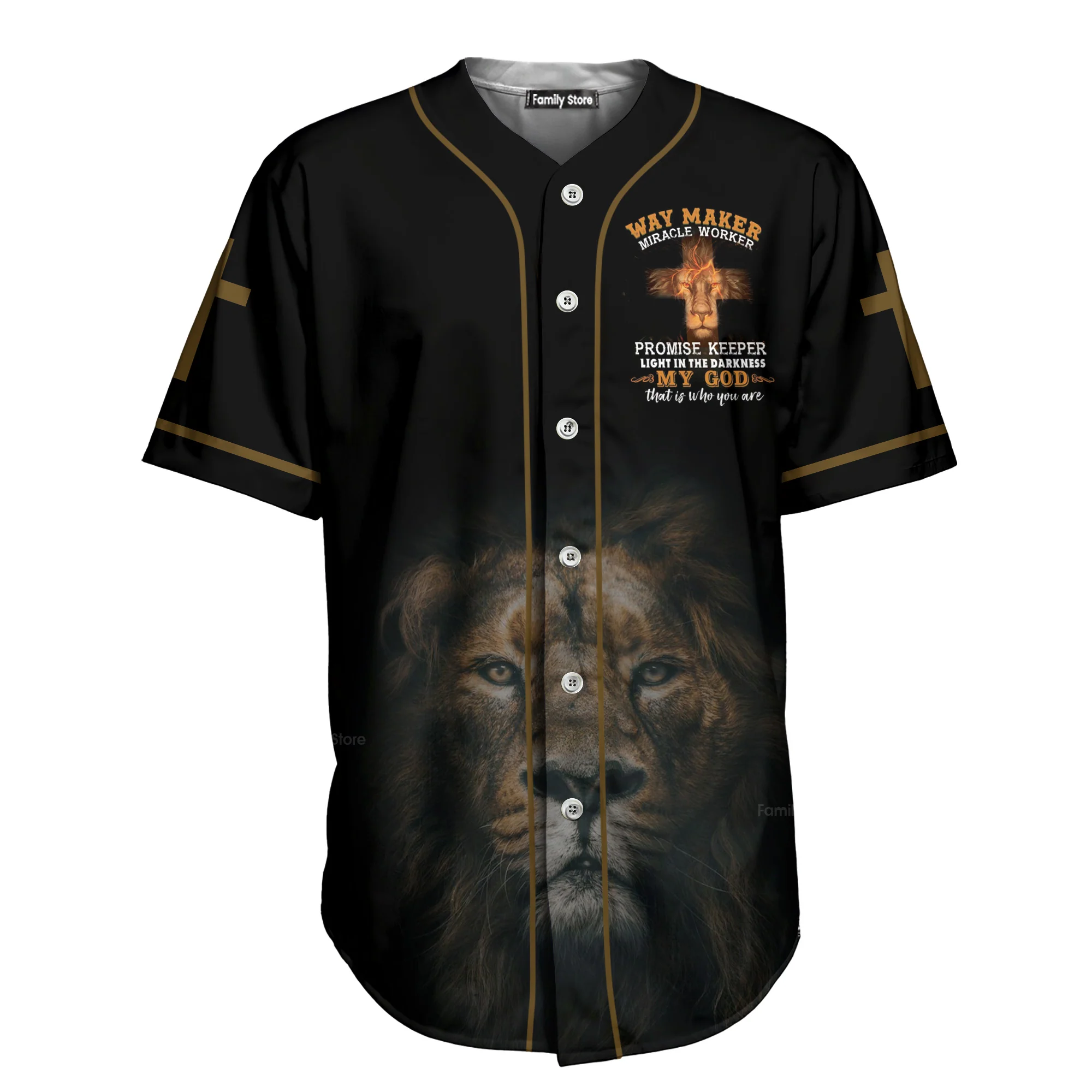 Way Maker Miracle Worker Promise Keeper Light in The Darkness -  Baseball Jersey - Christant Gift For Him for God, Jesus, Christian - Image 6