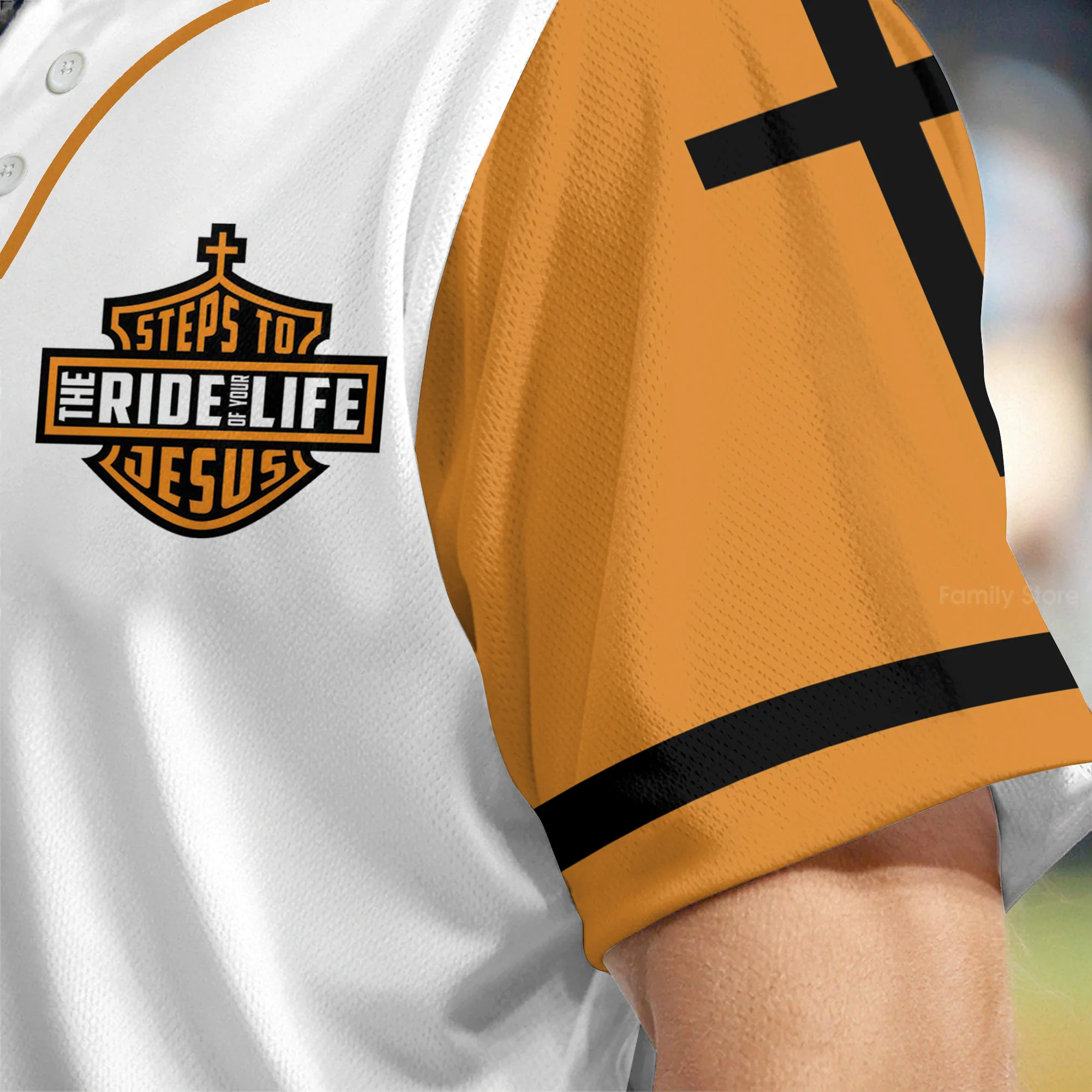 Steps to Jesus the Ride of Your Life - Baseball Jersey - Christant Gift For Him for God, Jesus, Christian - Image 5