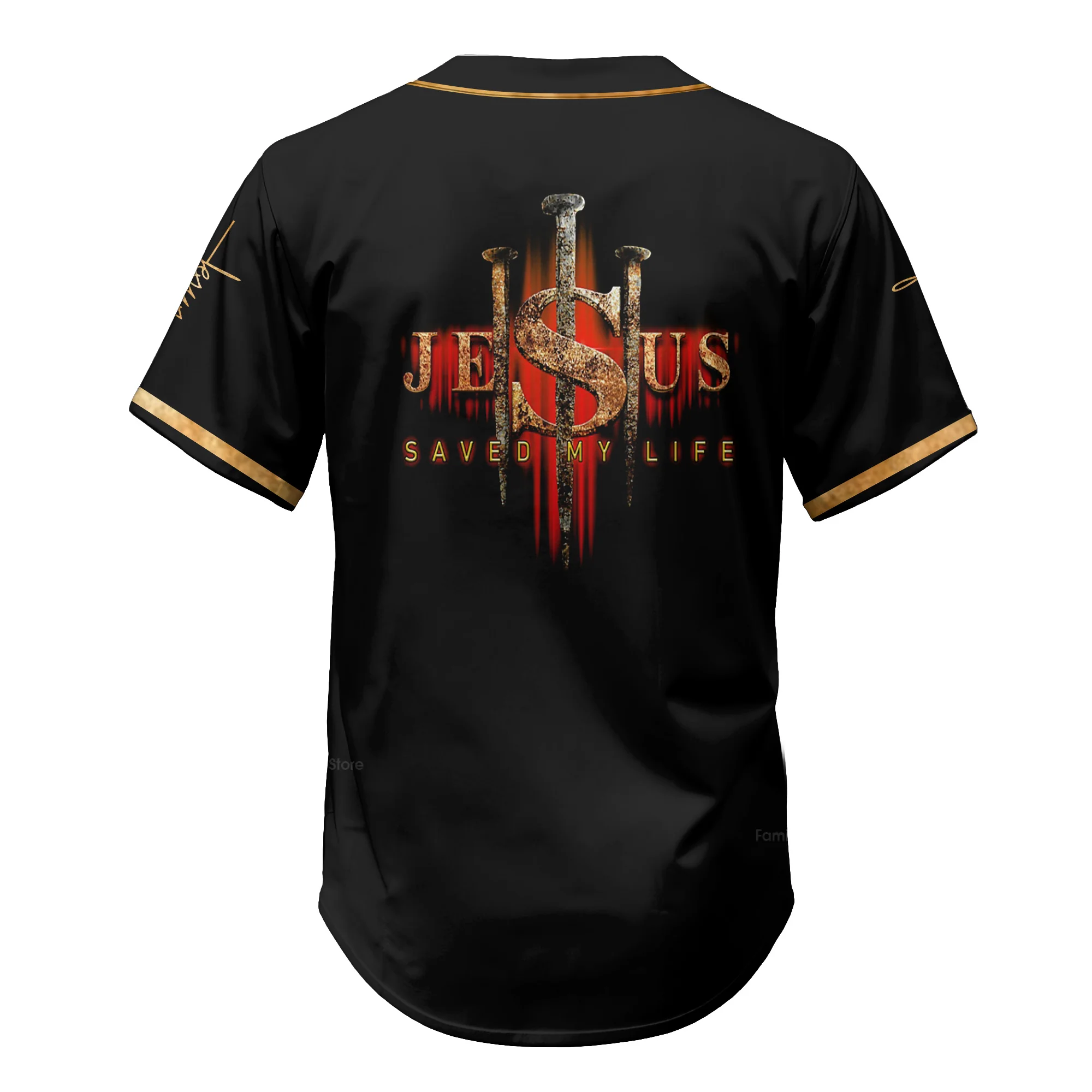 Jesus Baseball Tee Jersey Shirt - Image 6